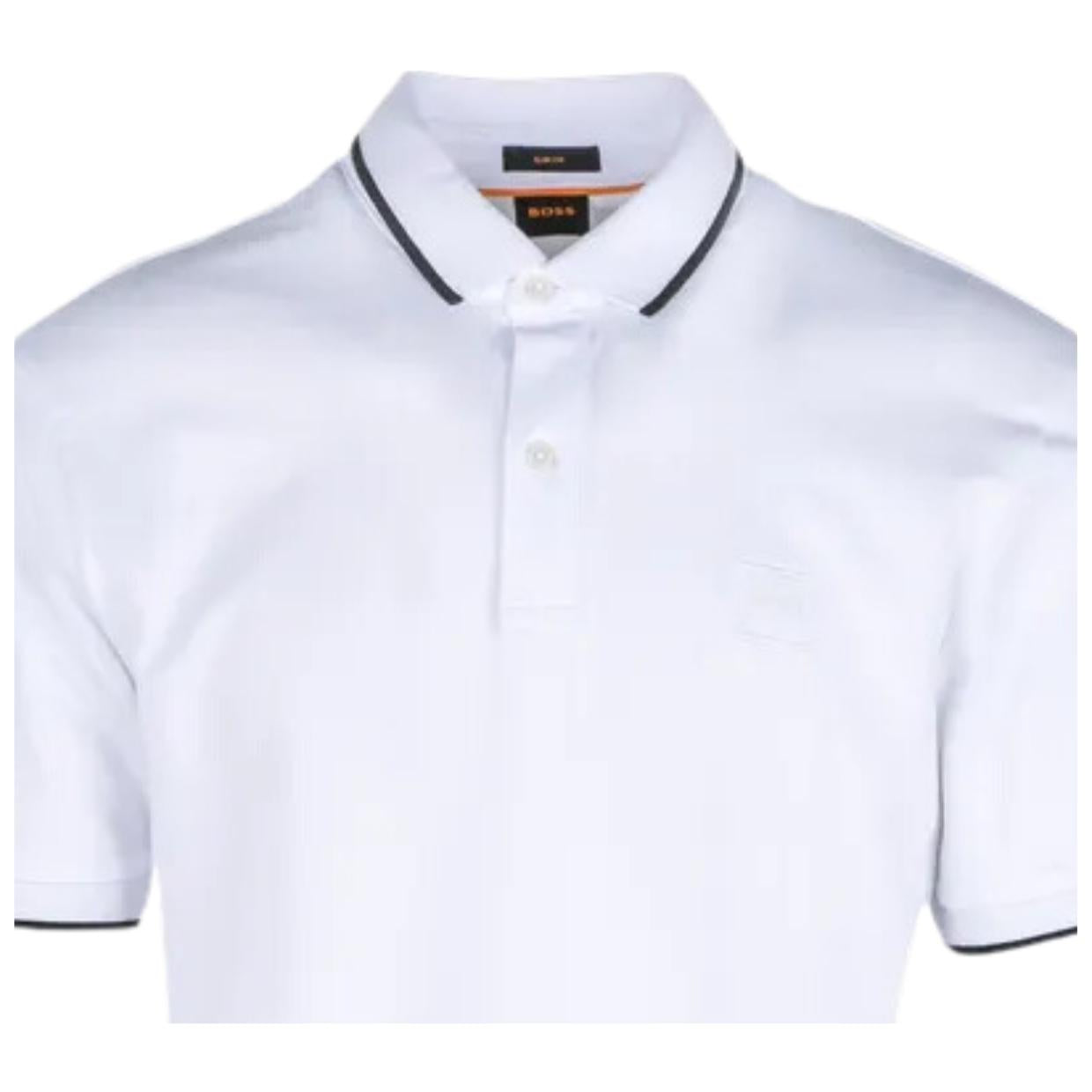 BOSS Passertip White Slim Fit Polo Shirt