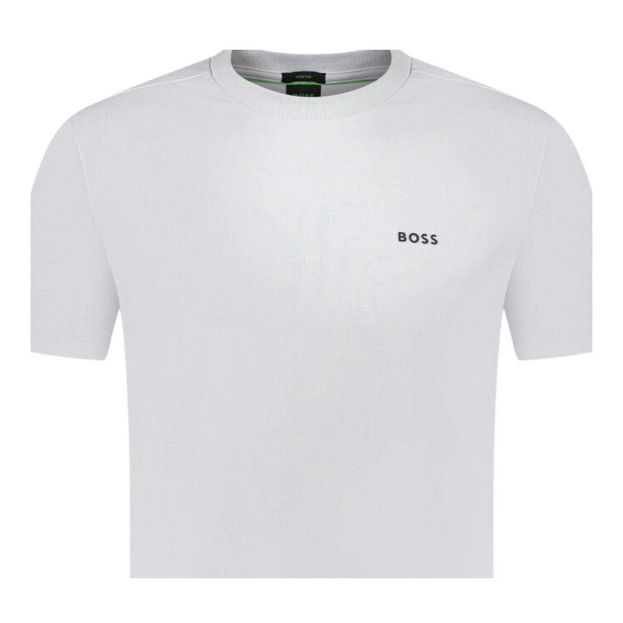 BOSS Contrast Logo Light Grey T-Shirt