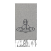 Vivienne Westwood Reversible Double Orb Logo Black Scarf