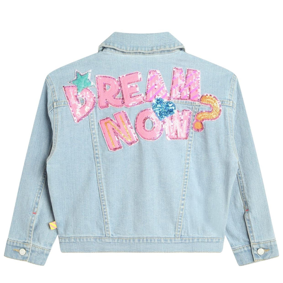 Billieblush Embroidered Sequin Denim Jacket