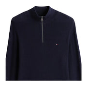 Tommy Hilfiger Navy Pure Cotton Half Zip Sweatshirt