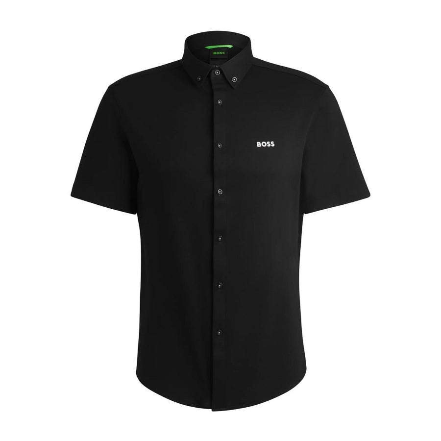 BOSS B Motion Regular Fit Short Sleeve Black Shirt