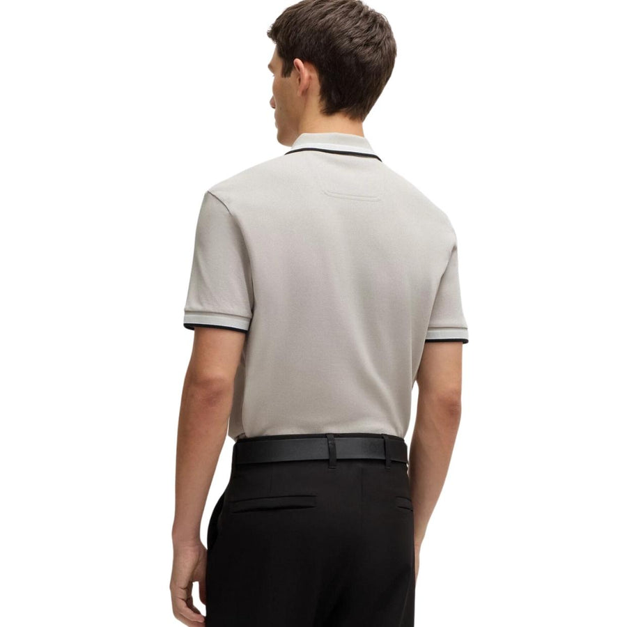 BOSS Logo Paddy Light Grey Polo Shirt