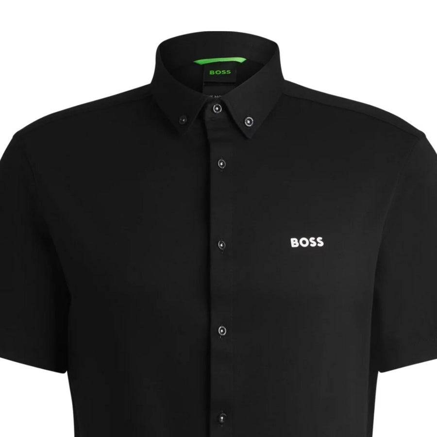 BOSS B Motion Regular Fit Short Sleeve Black Shirt