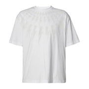 Neil Barrett Dropped Shoulder Fairisle Thunderbolt White T-Shirt