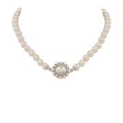 Vivienne Westwood Amaya Platinum/Creamrose Large Pearl Necklace