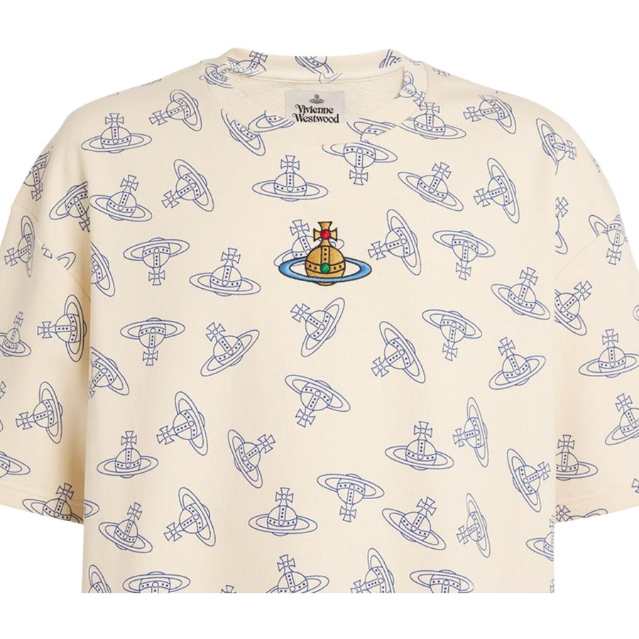 Vivienne Westwood Orb Logo Oversized White/Blue T-Shirt