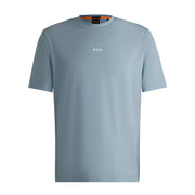 BOSS Printed Logo TChup Relaxed Fit Light Blue T-Shirt