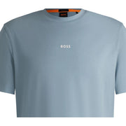 BOSS Printed Logo TChup Relaxed Fit Light Blue T-Shirt