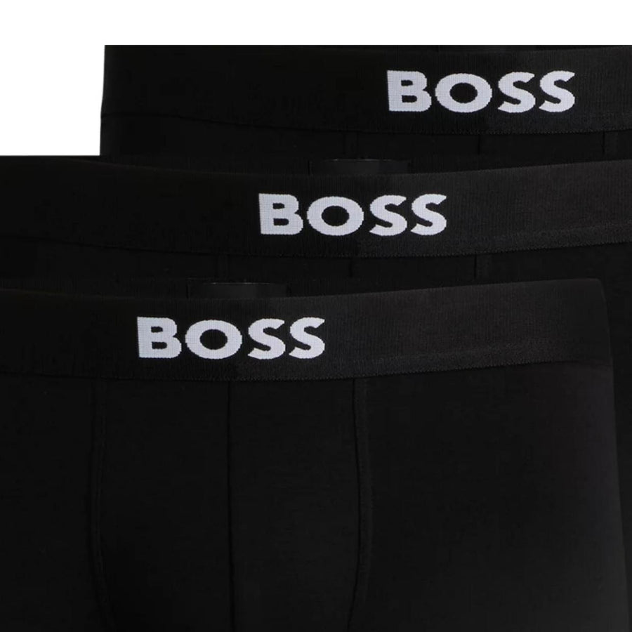 BOSS Regular Rise Stretch Cotton Black Boxers