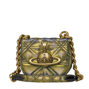 Vivienne Westwood Gold Quilted Re-Lurex Jodie Saddle Bag