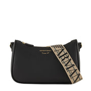 Emporio Armani Print Logo Black Baguette Bag