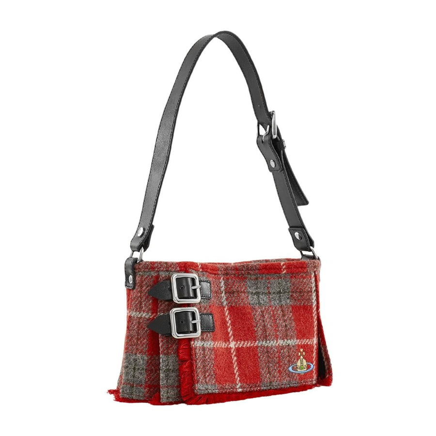 Vivienne Westwood Harris Tweed Tartan Kilt Heather Shoulder Bag