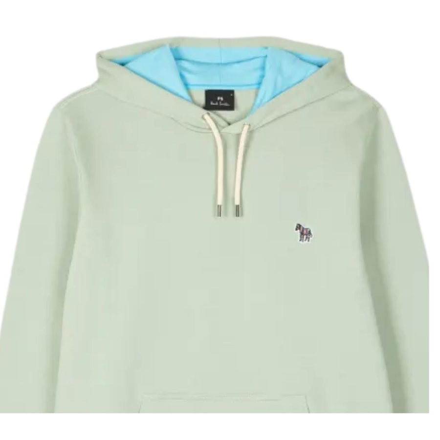 Paul Smith Zebra Logo Patch Saga Green Hoodie