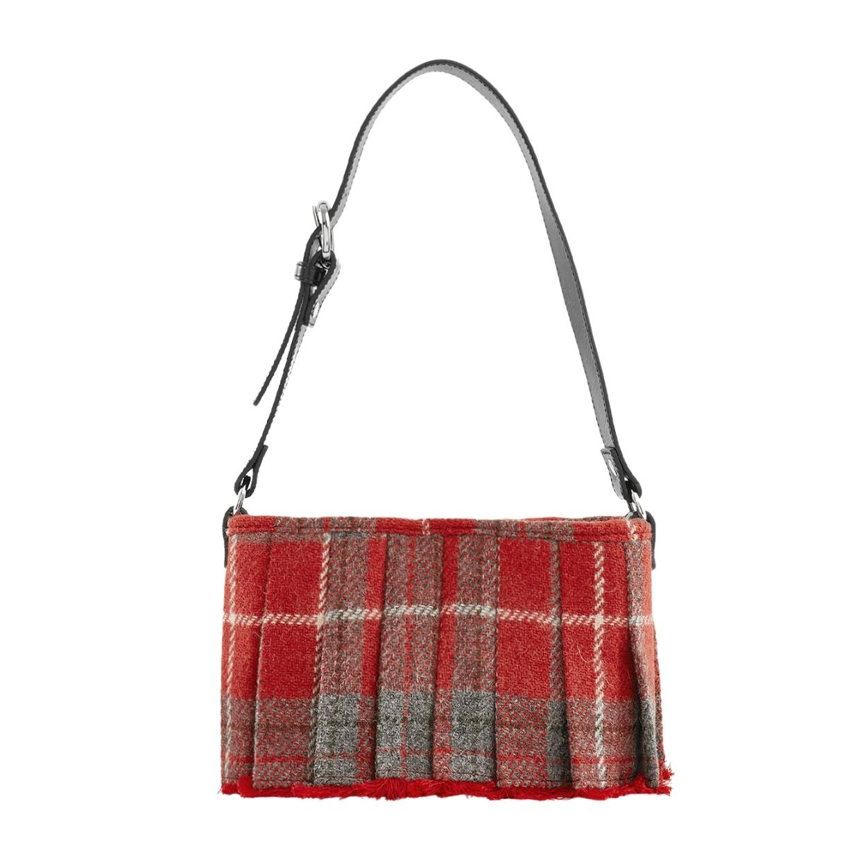 Vivienne Westwood Harris Tweed Tartan Kilt Heather Shoulder Bag