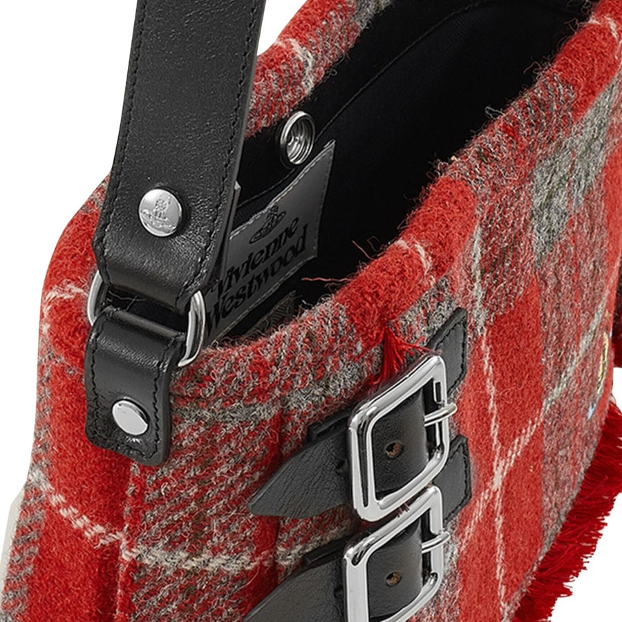 Vivienne Westwood Harris Tweed Tartan Kilt Heather Shoulder Bag