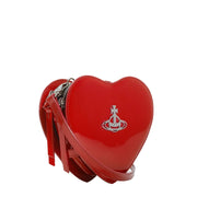 Vivienne Westwood Red Shiny Patent Louise Heart Crossbody Bag