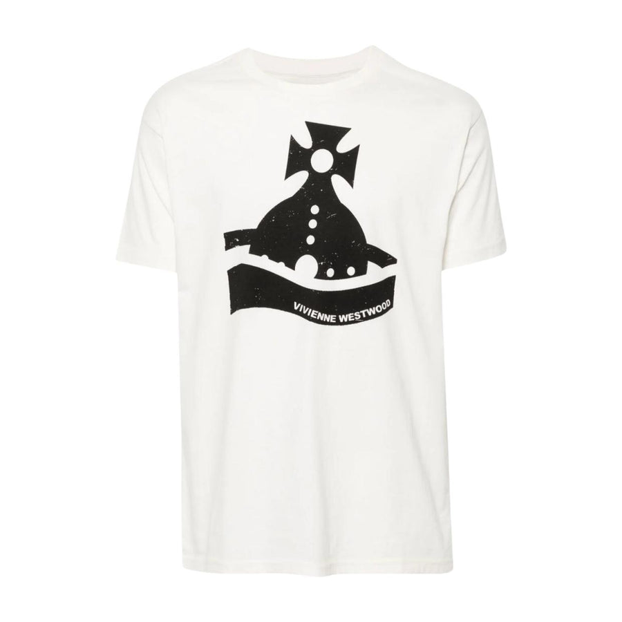 Vivienne Westwood Printed Sunken Orb Classic White T-Shirt