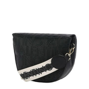 Valentino Bags Embossed Logo Black Pansy Crossbody Bag