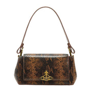 Vivienne Westwood Python Leather Tan Medium Hazel Handbag