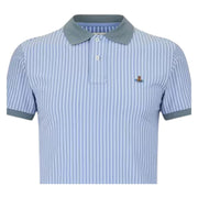 Vivienne Westwood White & Blue Stripe Polo Shirt