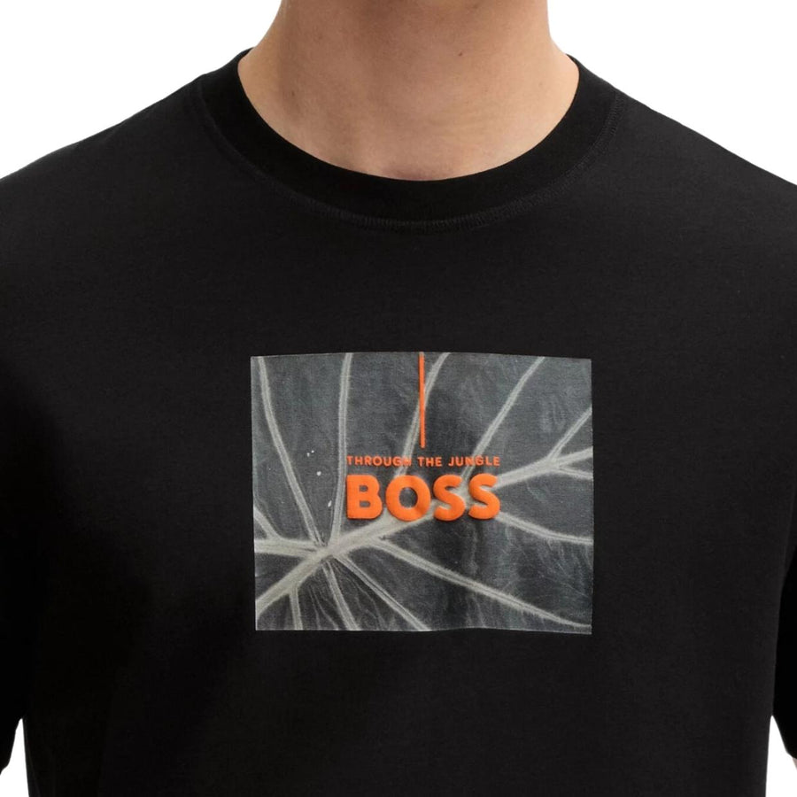 BOSS T Injungle Graphic Black T-Shirt