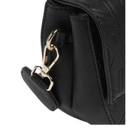 Valentino Bags Embossed Logo Black Pansy Crossbody Bag