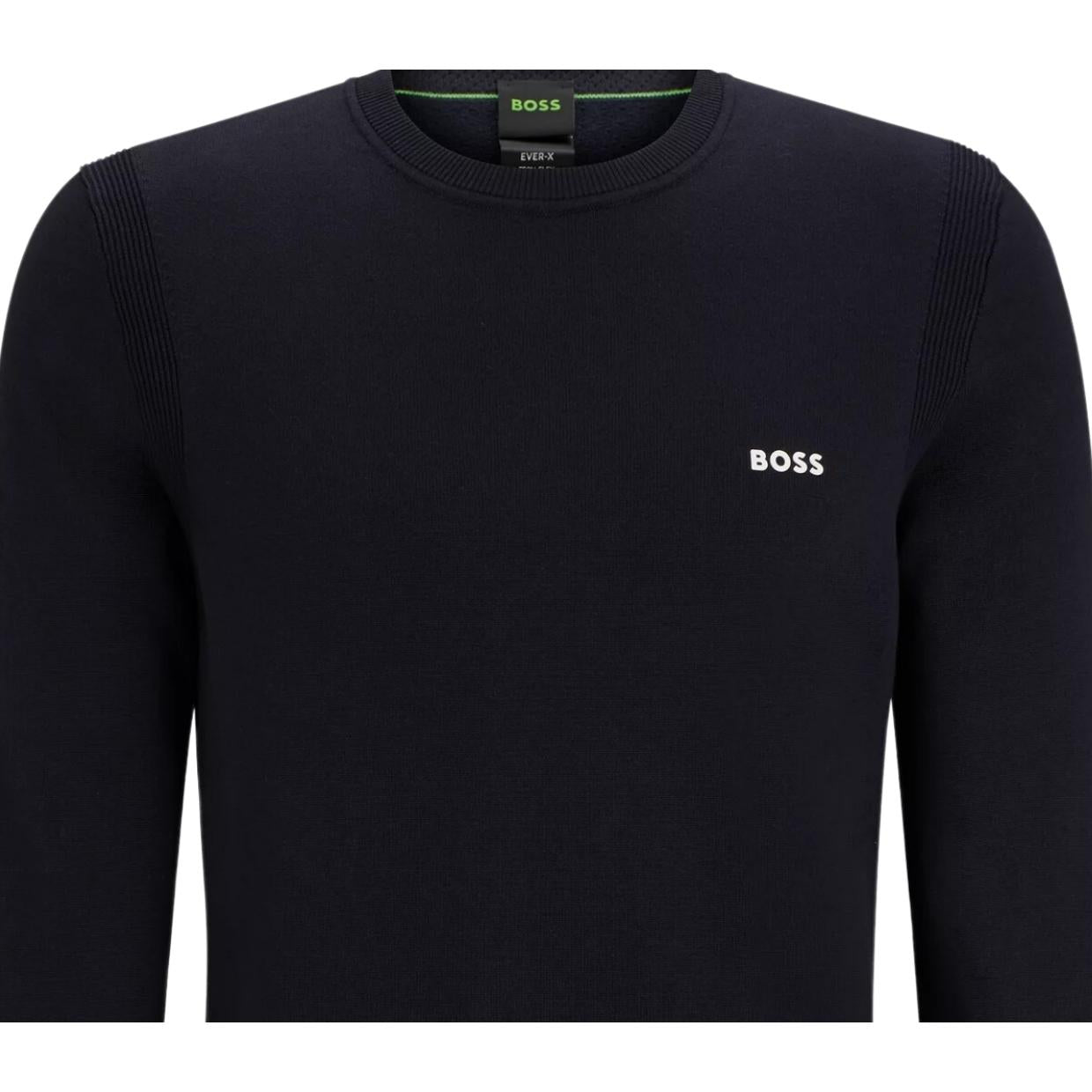 BOSS Ever X CN Logo Print Navy Sweatshirt