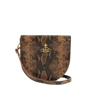 Vivienne Westwood Tan Slim Saddle Crossbody Bag