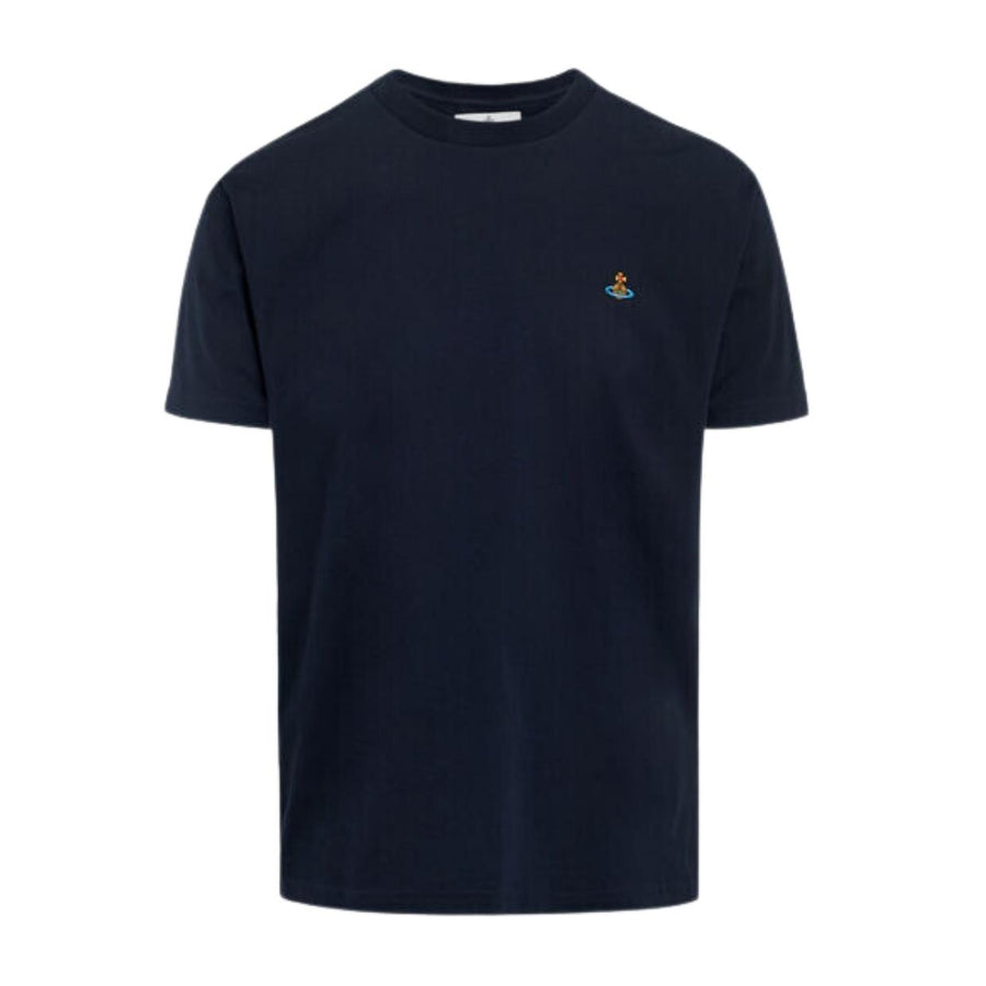 Vivienne Westwood Multicoloured Orb Logo Classic Navy T-Shirt