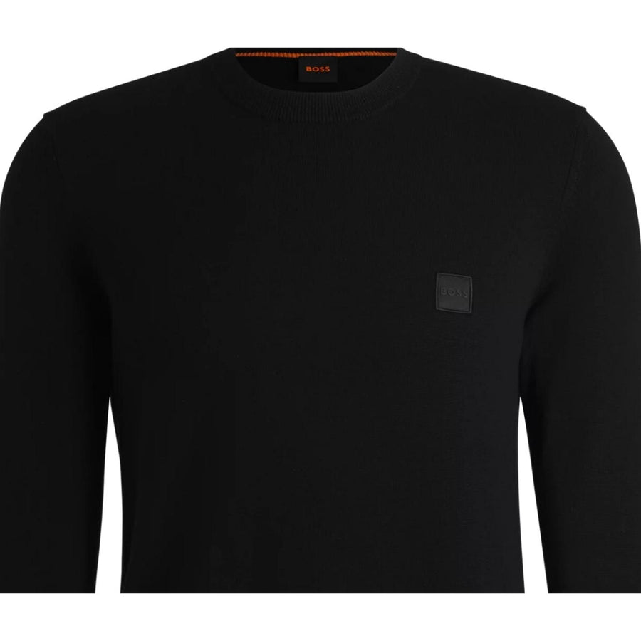 BOSS Kanovano Logo Patch Black Sweatshirt