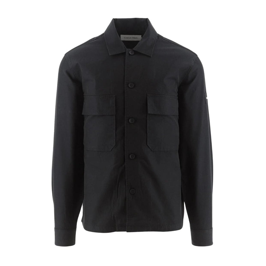 Calvin Klein Cotton Nylon Black Overshirt