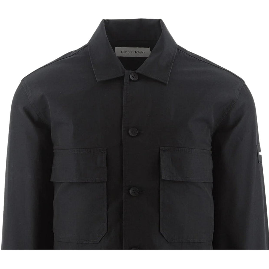 Calvin Klein Cotton Nylon Black Overshirt