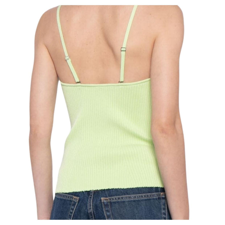 Emporio Armani Light Green Ribbed Sleeveless Tank Top