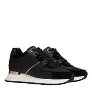 Miss Mallet Almorah Black Rose Gold Trainers