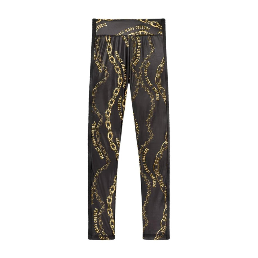 Versace Jeans Couture Chain Couture Print Black & Gold Leggings