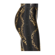 Versace Jeans Couture Chain Couture Print Black & Gold Leggings