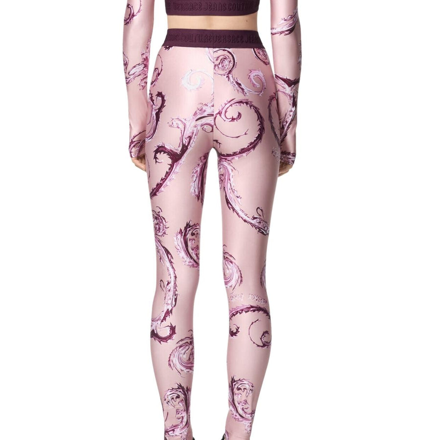 Versace Jeans Couture Chrome Couture Print Pink Leggings