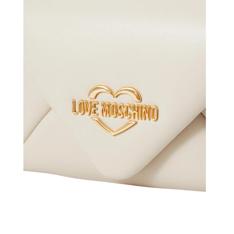 Love Moschino Logo Ivory Small Crossbody Bag