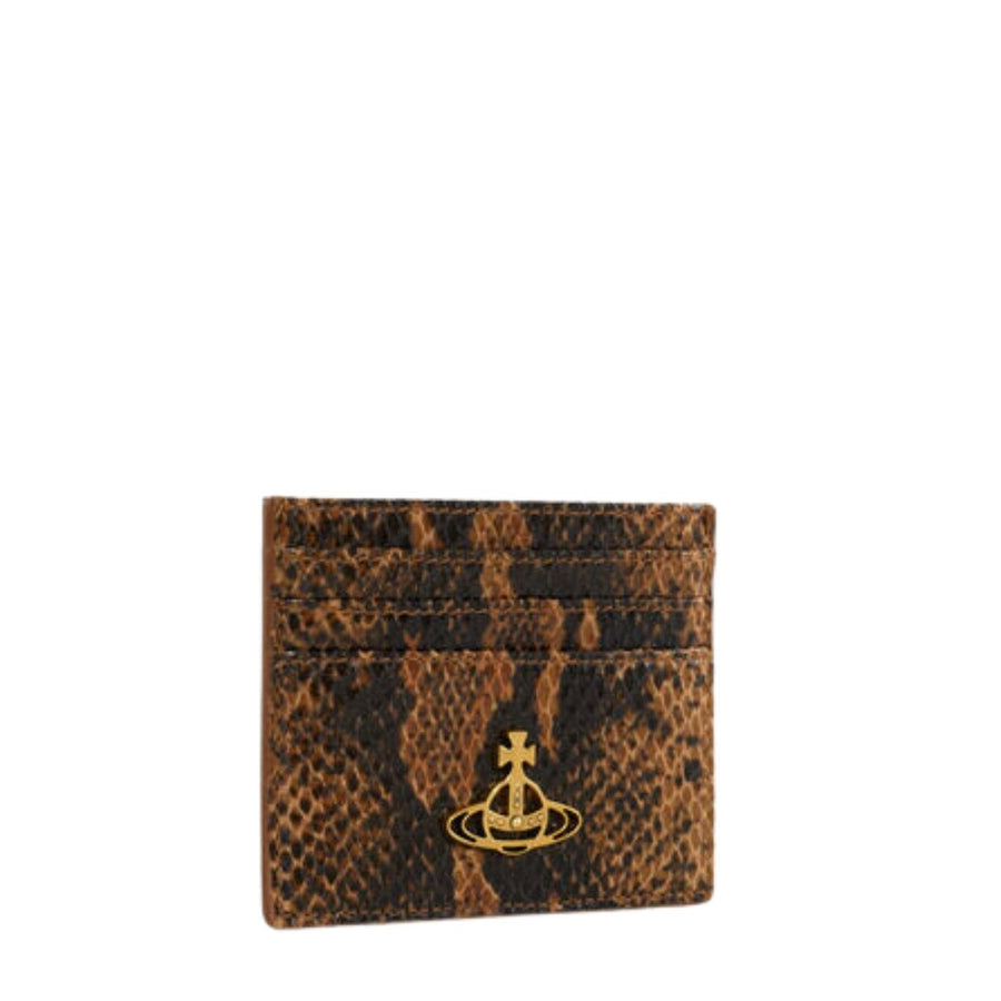 Vivienne Westwood Snake Leather Flat Card Holder