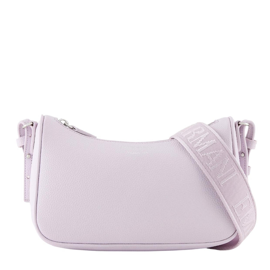 Emporio Armani Print Logo Baby Pink Baguette Bag