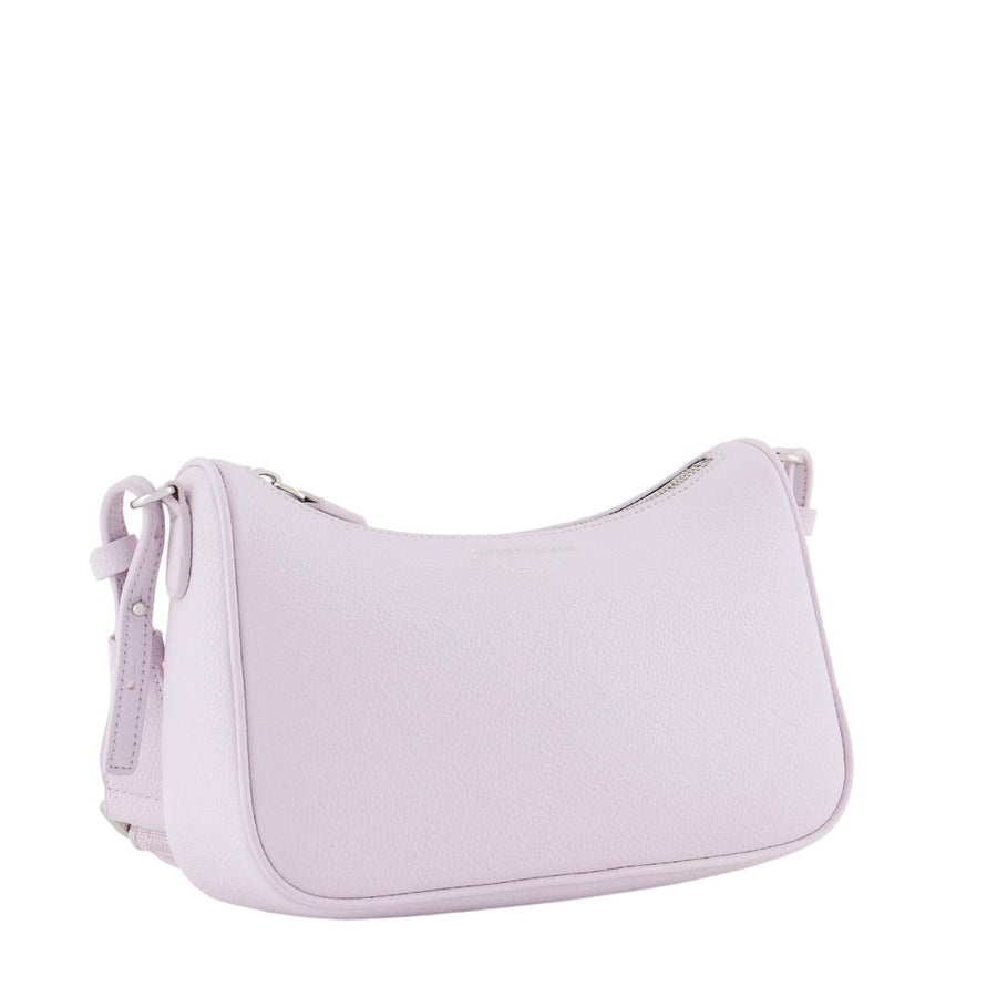 Emporio Armani Print Logo Baby Pink Baguette Bag