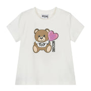 Moschino Kids Teddy Bear Logo Ivory T-Shirt