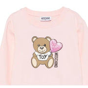 Moschino Kids Teddy Bear Logo Pink Sweatshirt