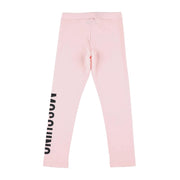 Moschino Kids Print Logo Pink Leggings