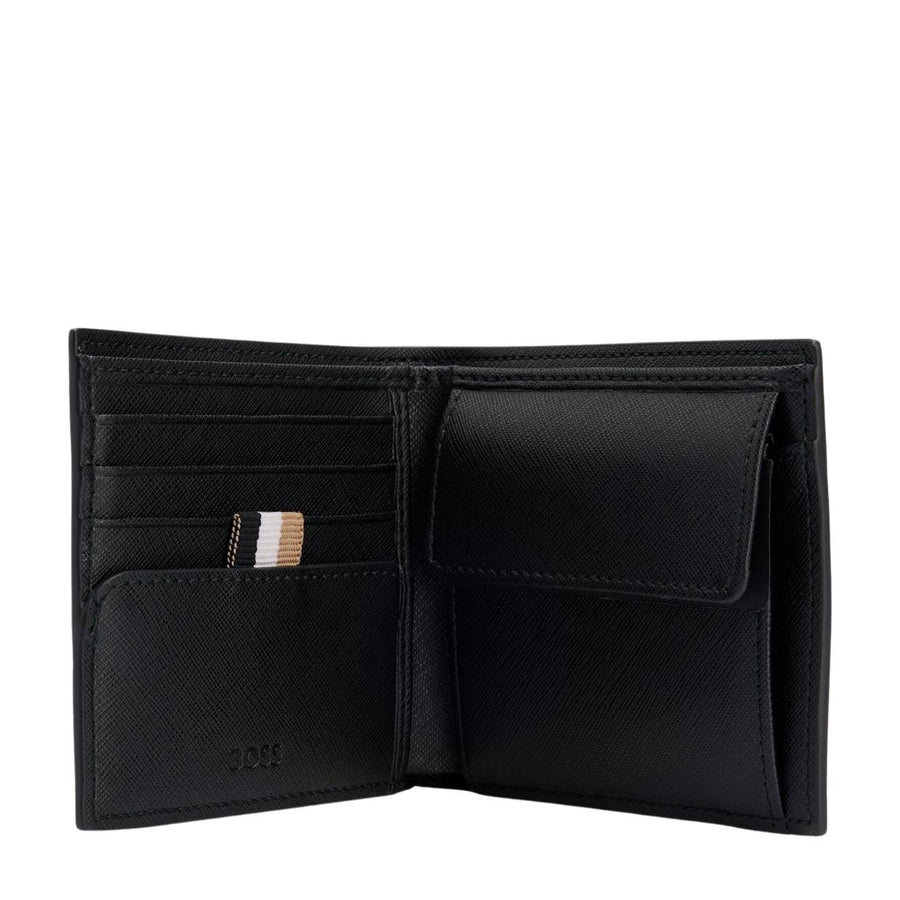 BOSS Zair Coin Billfold Black Wallet