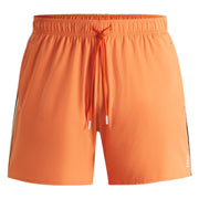 BOSS Stripe & Logo Iconic Orange Swim Shorts