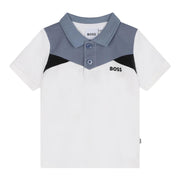 BOSS Baby Colour Block White Polo Shirt