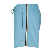 BOSS Stripe & Logo Iconic Light Blue Swim Shorts