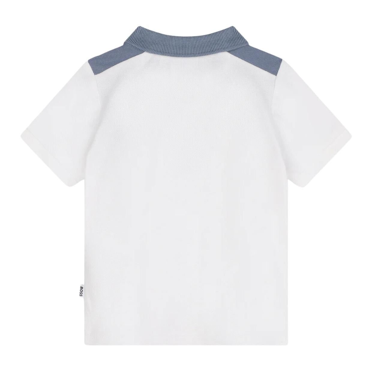 BOSS Baby Colour Block White Polo Shirt